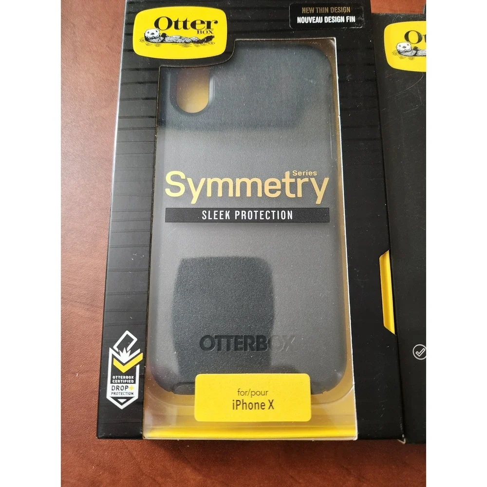 OtterBox Symmetry Case and Alpha Glass Screen Protector for iPhone X iPhone Xs